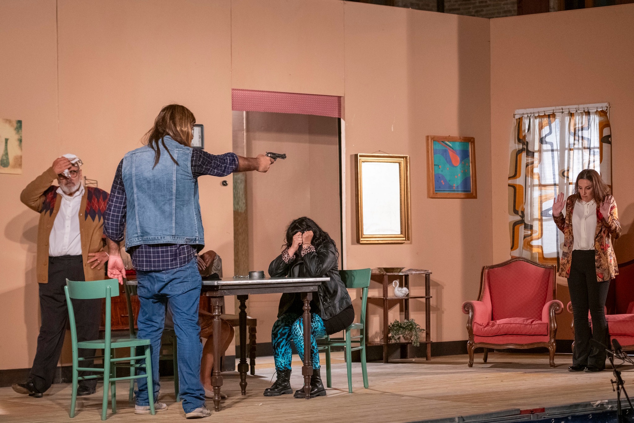 Scena dinamica della commedia