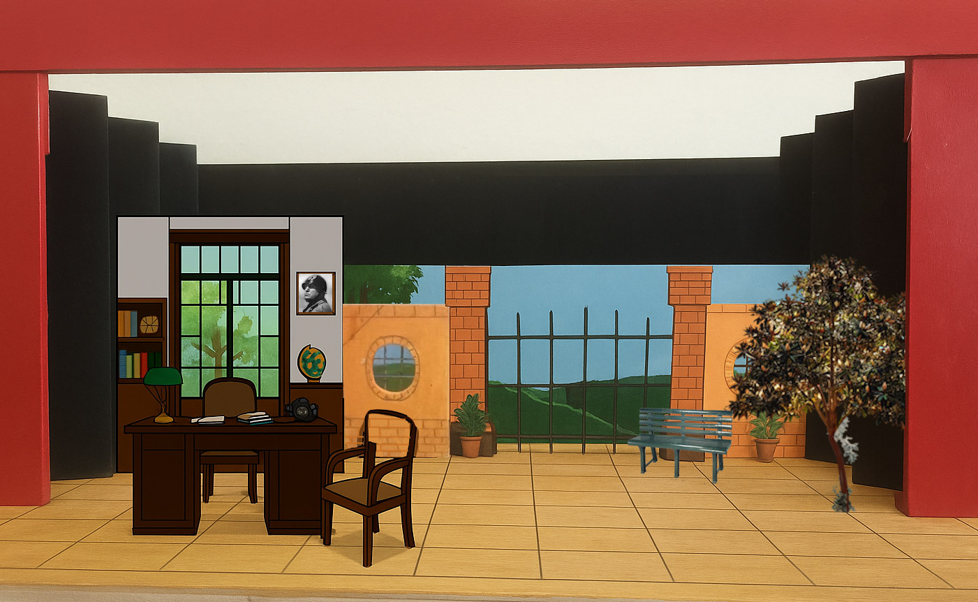 Modellino per lo studio della scenografia